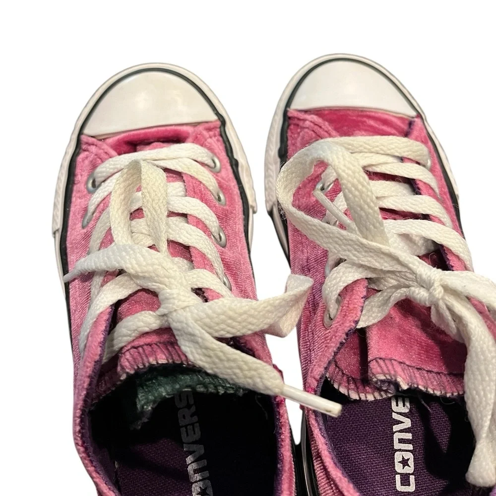 Youth Converse All‎ Star Lace Up Sneaker Velvet Kids Size 11 Pink